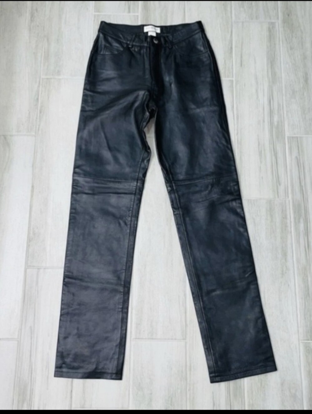 ISO LOOKING FOR Hugo Buscati Black Leather Pants Size 8, 8 Tall, 10